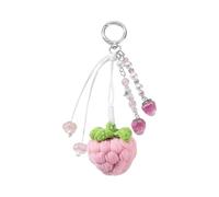 HVRFJXI Porte-clés En Corde Tressée Crochet Pendentif De À Fraises Accessoires Mode Pour Main Décorations Main