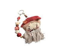 HVRFJXI Porte-clés unique en forme de fille à deux queues ornement pour un usage quotidien en PVC, queue de cheval fille, taille unique