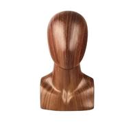 HVRFJXI Présentoir Chapeaux Perruques Imitation Grains Bois Toile Tête Mannequin Masculin Modèle Tête Mannequin pour Usage en Magasin À Maison