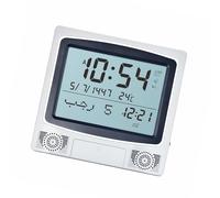 HVRFJXI Prière numérique LED Azan Horloge Murale Placement de Bureau prière avec Moniteur de température Calendrier Mur Bureau Placement numérique Azan