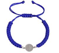 HVRFJXI réglable Vintage Benedict croisé tissé à la Main, chaîne de baptême, de Foi, Accessoires de Bijoux, Longueur réglable Benedict croisé avec détails en Acier Inoxydable tissé à la Main