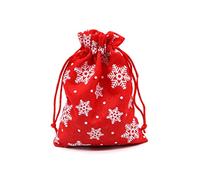 HVRFJXI Sacs de Noël en lin avec cordon de serrage pour bonbons, friandises, friandises, petits cadeaux de mariage, petit sac à friandises en toile de jute pour Père Noël, bonhomme de neige, élan