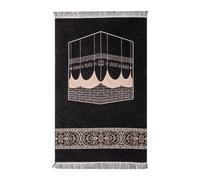 HVRFJXI Tapis de prière musulman doux avec pompons - Couverture de pèlerinage antidérapante en relief - Décoration d'intérieur