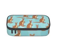 HVTTIOR Funny for Kangaroo Zoo Print Essential Trousse à crayons de grande capacité 21 x 5 x 9,4 cm Sac fonctionnel pour femme