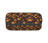 HVTTIOR Heaps of Orange Monarch Butterflies Trousse à crayons grande capacité 21 x 5 x 9,4 cm Sac fonctionnel pour femme