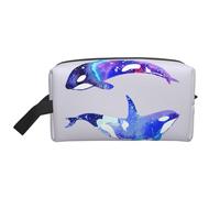 HVTTIOR Orca Killer Whale Sac de voyage à fermeture éclair pour produits de toilette maquillage et essentiels du quotidien, blanc, taille unique