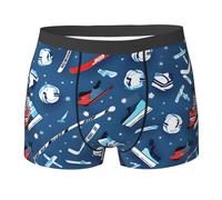 HVTTIOR Slip imprimé hockey sur glace pour homme - Sous-vêtements respirants et extensibles - Léger pour un confort tout au long de la journée, Noir, S