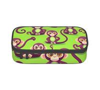 HVTTIOR Trousse fonctionnelle pour femme avec impression singe Vert 21 x 5 x 9,4 cm