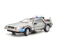 HW 1/18 Elite for Back to The Future Time Machine Ultimate Edition BCJ97 Modèles de voiture moulés sous pression Hobbies Collection Cadeaux