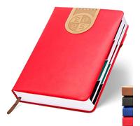 HW CASA Agenda journalier 2025 avec couverture flexible, A5 Planner en cuir Carnet de haute qualité, adapté pour la planification personnelle, le bureau d'entreprise et le journal