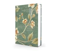 HW CASA Agenda journalier 2026 Carnet, format A5, 200 pages, couverture épissée bicolore, avec insert pour stylo et boucle, conception à une seule page et étiquettes mensuelles colorées, vert