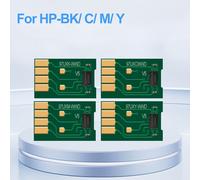 HW.FOREVER-puce de Cristal automatique pour imprimante HP,puce de cartouche d'encre,PageWide Pro,352dw,452dn,452dw,ino 7dw,477dn,477dw,552dw,577dw,577z - Type 97U 1set(BK C M Y)