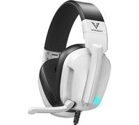 HW11 Casque Gaming pour PS5,PS4,PC,Xbox,asque Gamer à réduction de Bruit avec Micro,Son Stéréo Bass 3.5mm Casque Audio Gamer,avec Lampe respiratoire,Écouteurs filaires Pliables