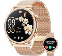 Hwagol Montre Connectée Femme avec Appel Bluetooth,1.39" HD Montre Connectée avec 2 Bracelets avec Moniteur de Sommeil Fréquence Cardiaque Podomètre Fitness Tracker pour Android iOS Cadeau
