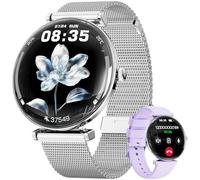 Hwagol Montre intelligente pour femme, 2 bracelets ultra fin, 1,43" avec Bluetooth, appel WhatsApp, montre intelligente avec 100 + sportifs, cardiofréquencemètre, SpO2, sommeil, pour Android iOS
