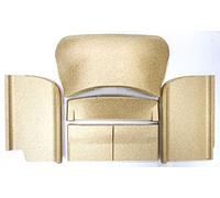 HWAM Intérieur en vermiculite avec plaque de guidage de fumée pour 4620 4640 4660 4680