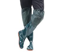 HWBZSZY Pantalon De Pêche Extérieur Antidérapant pour Cuissardes, Cuissardes Souples en PVC Souple 60 Cm, Bottes en Caoutchouc Imperméables, Chaussures d'eau, Bottes Pluie Respirantes,Vert,40 EU