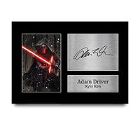 HWC Trading A4 Adam Driver Star Wars Kylo Ren Cadeaux Imprimé Signé Autographe Photo pour les fans de cinéma - A4