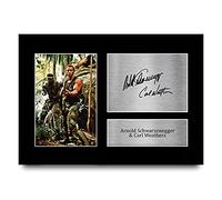 HWC Trading A4 Arnold Schwarzenegger & Carl Weathers Predator Cadeaux Imprimé Signé Autographe Photo pour les fans de cinéma - A4