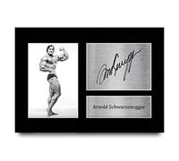 HWC Trading A4 Arnold Schwarzenegger Mr Olympia Cadeaux imprimés photo autographe signée pour les fans de musculation - A4