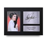HWC Trading A4 Carrie Fisher Star Wars Cadeaux Imprimé Signé Autographe Photo pour les fans de cinéma - A4