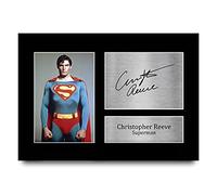 HWC Trading A4 Christopher Reeve Superman Cadeaux Imprimé Signé Autographe Photo pour les fans de cinéma - A4