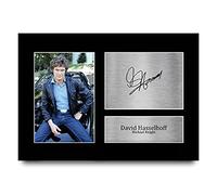 HWC Trading A4 David Hasselhoff Knight Rider Cadeaux Imprimé Signé Autographe Photo pour les fans d’émissions de télévision - A4