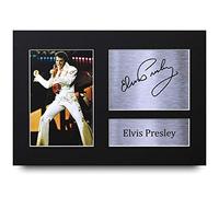 HWC Trading A4 Elvis Presley Cadeaux Imprimé Signé Autographe Photo pour les fans de musique - A4