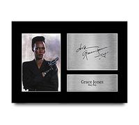 HWC Trading A4 Grace Jones James Bond A View to a Kill Cadeaux Imprimé Signé Autographe Photo pour les fans de cinéma - A4