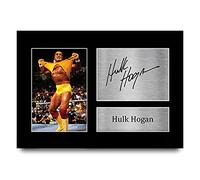 HWC Trading A4 Hulk Hogan Cadeaux Imprimés Photo Autographe Signée pour les Fans de lutte - A4