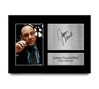 HWC Trading A4 James Gandolfini Sopranos Cadeaux Imprimé Signé Autographe Photo pour les fans d’émissions de télévision - A4