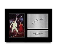 HWC Trading A4 John Travolta Saturday Night Fever Cadeaux Imprimé Signé Autographe Photo pour les fans de cinéma - A4