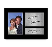 HWC Trading A4 Julie Andrews & Christopher Plummer Sound of Music Cadeaux Imprimé Signé Autographe Photo pour les fans de cinéma - A4