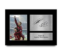 HWC Trading A4 Kaka & Andriy Shevchenko A C Milan Cadeaux imprimés photo autographe signée pour les fans de football et les supporters - A4
