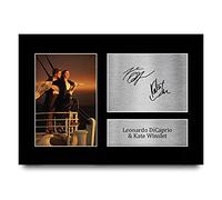HWC Trading A4 Leonardo DiCaprio & Kate Winslet Titanic Cadeaux Imprimé Signé Autographe Photo pour les fans de cinéma - A4