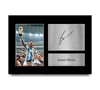 HWC Trading A4 Lionel Messi Argentina Cadeaux imprimés photo autographe signée pour les fans de football et les supporters - A4