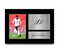 HWC Trading A4 Marcus Rashford England Cadeaux imprimés photo autographe signée pour les fans de football et les supporters - A4