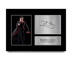 HWC Trading A4 Matthew Lewis Harry Potter Neville Longbottom Cadeaux Imprimé Signé Autographe Photo pour les fans de cinéma - A4