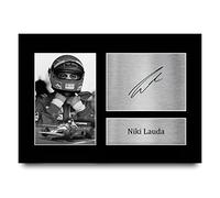 HWC Trading A4 Niki Lauda Formula 1 Cadeaux imprimés photo autographe signée pour les fans de Formule 1 - A4