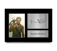 HWC Trading A4 Norman Reedus Walking Dead Daryl Dixon Cadeaux Imprimé Signé Autographe Photo pour les fans d’émissions de télévision - A4