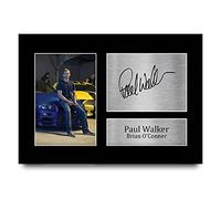 HWC Trading A4 Paul Walker Fast & Furious Brian O'Conner Cadeaux Imprimé Signé Autographe Photo pour les fans de cinéma - A4