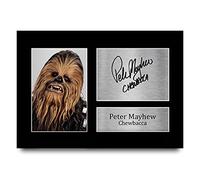 HWC Trading A4 Peter Mayhew Star Wars Chewbacca Cadeaux Imprimé Signé Autographe Photo pour les fans de cinéma - A4