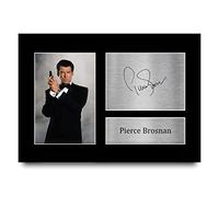 HWC Trading A4 Pierce Brosnan James Bond Cadeaux Imprimé Signé Autographe Photo pour les fans de cinéma - A4
