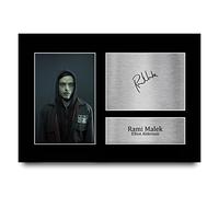 HWC Trading A4 Rami Malek Mr. Robot Cadeaux Imprimé Signé Autographe Photo pour les fans d’émissions de télévision - A4
