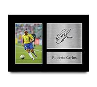 HWC Trading A4 Roberto Carlos Brazil Cadeaux imprimés photo autographe signée pour les fans de football et les supporters - A4