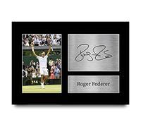 HWC Trading A4 Roger Federer Cadeaux Imprimés Photo autographe signée pour les fans de tennis - A4