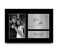 HWC Trading A4 Roger Moore & Jane Seymour James Bond Live And Let Die Cadeaux Imprimé Signé Autographe Photo pour les fans de cinéma - A4