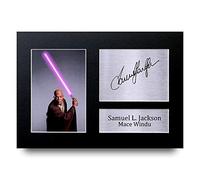 HWC Trading A4 Samuel L Jackson Star Wars Mace Windu Cadeaux Imprimé Signé Autographe Photo pour les fans de cinéma - A4