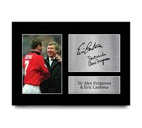 HWC Trading A4 Sir Alex Ferguson & Eric Cantona Cadeaux imprimés photo autographe signée pour les fans de football et les supporters - A4