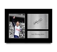 HWC Trading A4 Son Heung-Min Tottenham Hotspurs Cadeaux imprimés photo autographe signée pour les fans de football et les supporters - A4